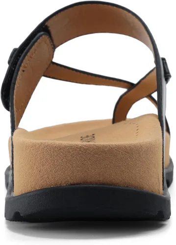 Vista 5 de Sandalias planas ortopédicas para mujer con cómodo soporte de arco para uso casual y diario