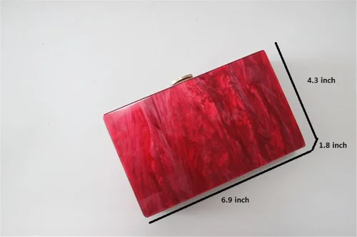 Vista 7 de Dirmmis Nuevas mujeres bolso de mensajero moda elegante mármol sólido perla mujer noche bolso rojo lujo fiesta fiesta fiesta fiesta embrague