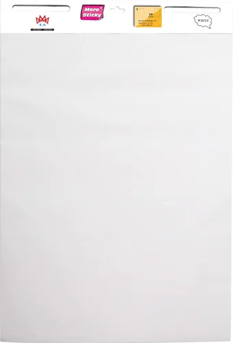 Vista 2 de 4 blocs de caballete súper pegajoso, 23 x 31.5 pulgadas, blanco, papel de anclaje de papel autoadhesivo grande para suministros escolares