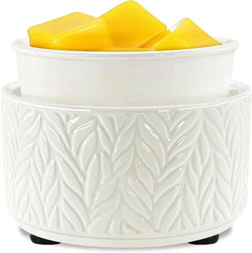 Vista 15 de EQUSUPRO Calentador de cera para derretir cera perfumada 3 en 1, calentador eléctrico de cera de cerámica, quemador, derretidor de cera de fragancia