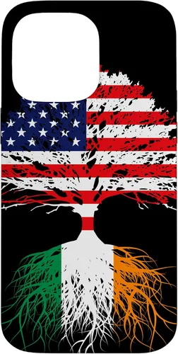 Vista 21 de iPhone 16 Ireland Born Irish Family Roots Irish American US Flag Gift Case