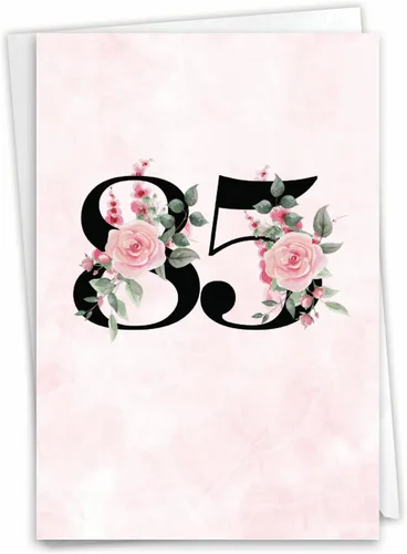 Vista 13 de NobleWorks - Tarjeta de feliz cumpleaños número 85 divertida - Celebración de 85 años, tarjeta de humor de hito para abuelos, padres - Ecuación