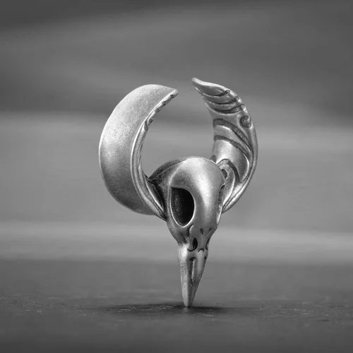 Vista 4 de 2 piezas de apertura de túneles de oreja, cuernos de calavera, calibre de oreja, piercing expansor, estirables, joyería de moda, piercing corporal