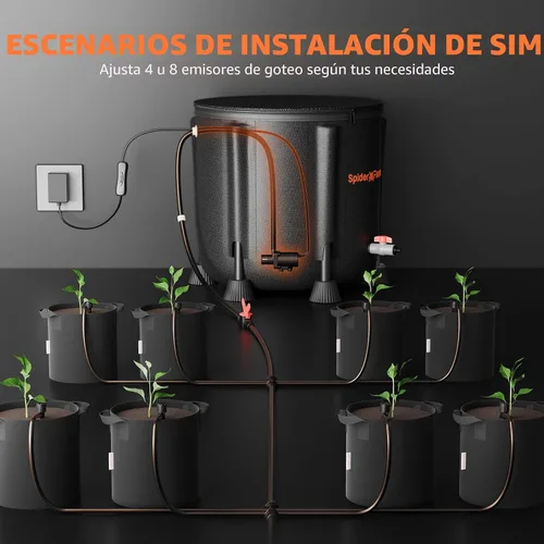 Vista 5 de Spider Farmer - Kit de riego por goteo con cubeta y sistema de riego de plantas para interiores