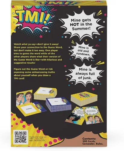 Vista 5 de TMI - Divertido juego de cartas de fiesta con humor sugerente - No vayas allí, demasiada información - para mayores de 17 años - con 4 o más