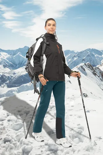 Vista 7 de PERSIT Women's Snow Ski Waterproof Windproof Fleece Lined Cargo Hiking Pants
