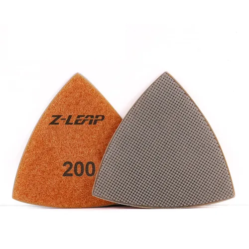 Vista 8 de Disco de lija de diamante triangular, discos de lija para moler piedra de vidrio cerámica de 3 "(80 mm) Mix Grit/8pcs