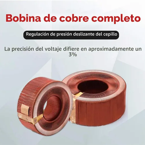 Vista 3 de Fuente de alimentación auto del regulador de voltaje de CA del transformador variable de 20 amperios, 2000VA máximo, 0 ~ 130 voltios de salida