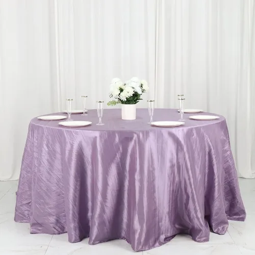 Vista 7 de Tableclothsfactory Mantel rectangular de tafetán arrugado de acordeón azul polvoriento, de 60 x 102 pulgadas, perfecto para ceremonias de boda