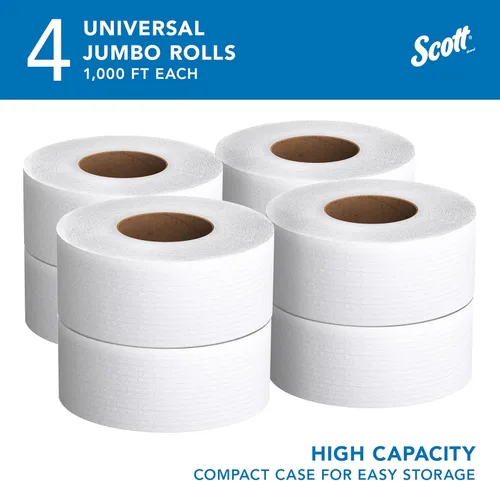 Vista 2 de Scott Professional - Rollo de papel higiénico jumbo, a granel, 4 rollos x 1000 pies (03148)