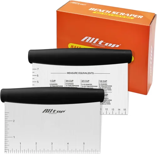 Vista 11 de ALLTOP Raspador y picador de banco para cocina, utensilio esencial para hornear, de acero inoxidable, para pasteles, masas, alimentos