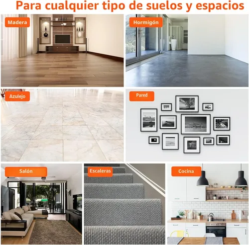 Vista 6 de ZONGOOL - 8 cintas antideslizantes para alfombras de doble cara Negro