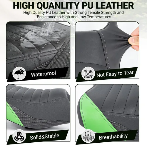 Vista 3 de Almohadilla de Asiento para Motocicleta Delantero Conductor Trasero Pasajero para Kawasaki Ninja400 Z400 2018 2019 2020 2021 2022 2023 2024 2025