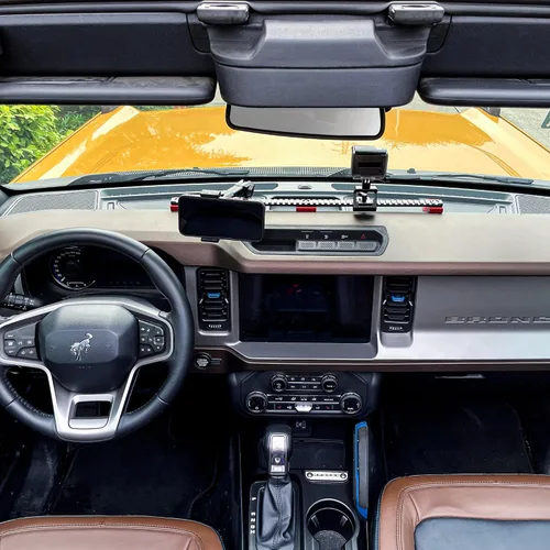 Vista 7 de Soporte de teléfono para tablero Picatinny largo para Ford Bronco 2021 2022 2023 2024 2025 2026 Nuevo Ford Bronco 2/4 puertas Accesorios interiores