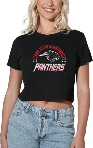 Vista 310 de Colección oficial de camisetas con diseño de mascota desgastada para mujer, color negro Grizzlies del estado de Adams