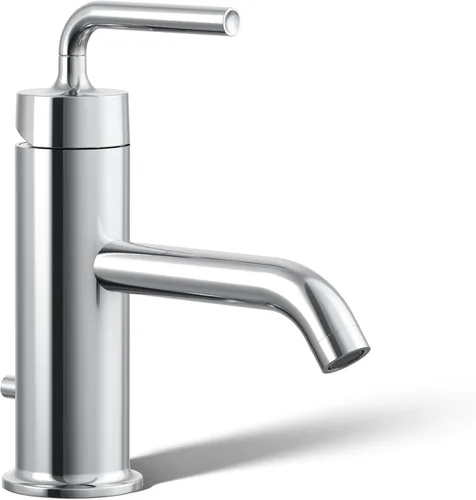 Vista 34 de KOHLER K-14408-4-AF Purist - Grifo para lavabo de baño, 3 agujeros, manijas de palanca alta generalizadas y boquilla de cuello de cisne alto, 1.2