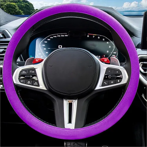 Vista 8 de JDDRY Funda para volante, protector de silicona para volante, funda universal para volante de vehículo, funda protectora para volante