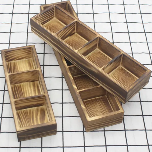 Vista 7 de Wood Tea Bag Holder Organizer with 3 Compartments for Coffee Bags