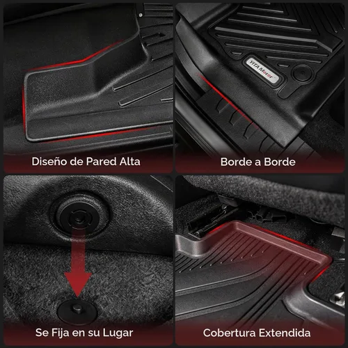 Vista 9 de YITAMOTOR Tapetes para vehículo compatibles con Honda Ridgeline Crew Cab 2017-2026, tapetes de piso de ajuste personalizado TPE para todo