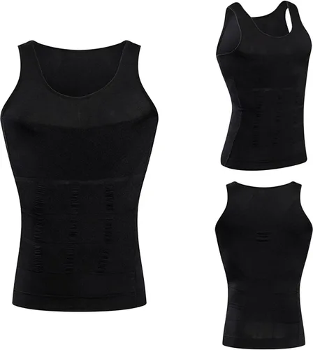 Vista 9 de Mistirik Camisas de compresión para hombre Chaleco adelgazante para hombre Camiseta ajustada para hombre Camiseta de compresión sin mangas