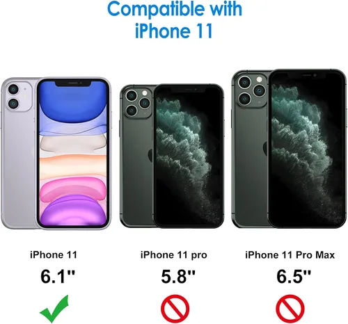 Vista 2 de JETech Protector de pantalla para iPhone 11 de 6.1 pulgadas con protector de lente de cámara, película de vidrio templado, paquete de 2