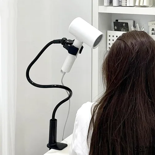 Vista 5 de Soporte para secador de pelo para perros, secador de pelo perezoso ajustable de Soporte manos libres con abrazadera giratoria de 360° para aseo