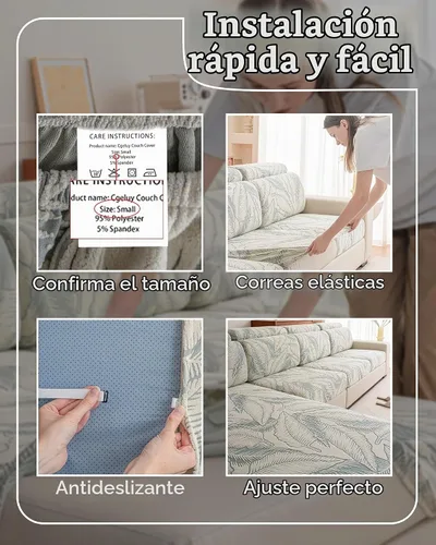 Vista 7 de Funda para sofá lavable, fundas para sofá seccional, fundas de sofá para 3 cojines, protector de sofá en forma de L apto para mascotas, fundas