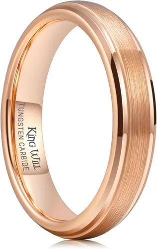 Vista 19 de King Will Anillo de Boda Clásico de Tungsteno para Hombre, Anillos de 6/7/8/9/10mm de Ancho, Acabado Pulido, Borde de Escalón Mate, Ajuste Cómodo