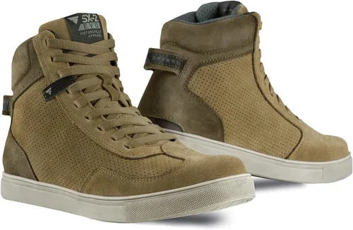 Vista 8 de SHIMA SX-2 Evo Botas de cuero ventiladas para motocicleta, para hombre, calle, verano, de ante, deportivas, sigilosas, para turismo, calzado