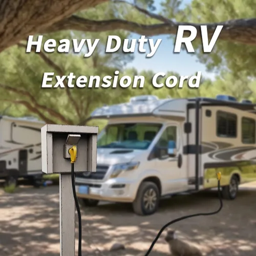 Vista 7 de PlugSaf - Cable de extensión para caravana de 15 pies y 30 amperios para exteriores, 10AWG 125V 3750W STW, color amarillo NEMA TT-30P/R, Flexible