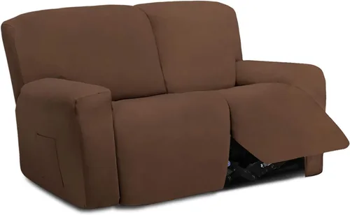 Vista 78 de Easy-Going - Funda elástica de microfibra para sofá reclinable seccional, suave vellón ajustable a tu sofá de 2 cuerpos, lavable, protector