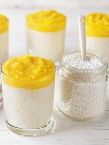 Vista 8 de Bolas de sagú pequeñas de tapioca Boba Pearls de yuca – Lo mejor para té con leche de burbujas Boba, pudín de tapioca, postres, sopa o salsa