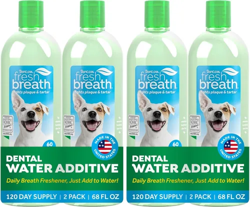 Vista 13 de TropiClean - Aditivo de agua para aliento fresco para cachorros, solución limpiadora de dientes y ambientador de aliento, sin necesidad de pasta