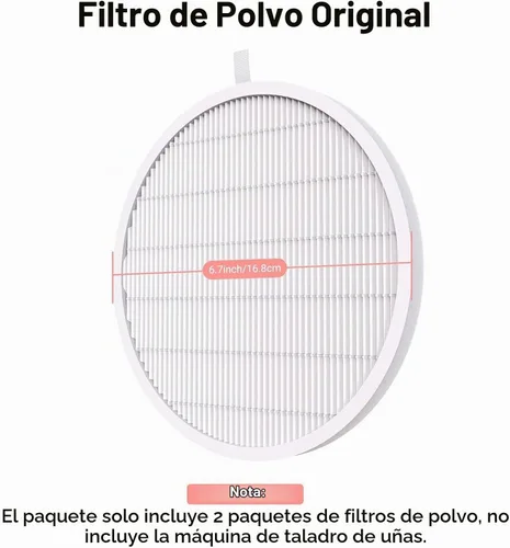 Vista 3 de MelodySusie Colector de polvo de uñas con filtro reutilizable, potente ventilador de vacío de uñas, extractor de colector de polvo, máquina Paquete