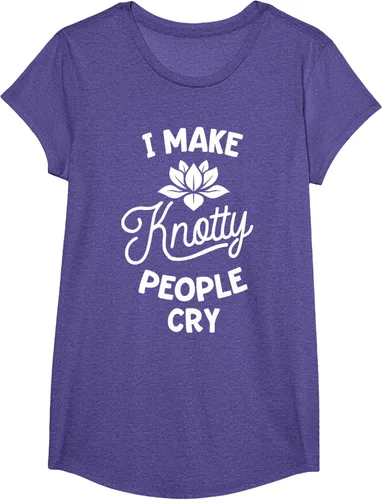 Vista 21 de Camiseta divertida de terapia de masaje I Make Knotty People Cry, Negro, S