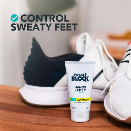 Vista 3 de SweatBlock Loción antitranspirante para manos y pies - Fuerza clínica para hombres y mujeres - Ayuda para la hiperhidrosis para detener