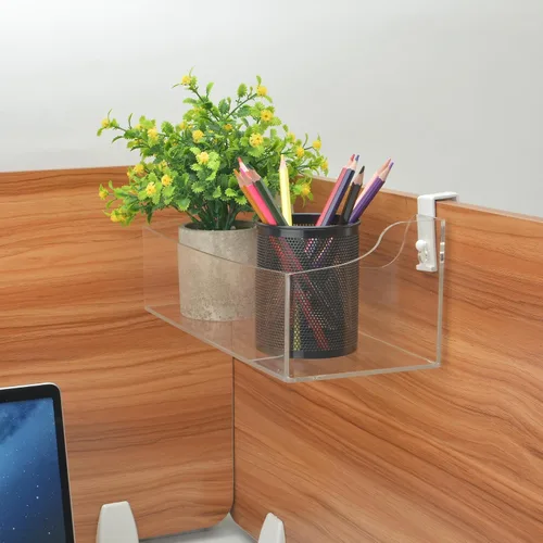 Vista 5 de Estante colgante de acrílico para mesita de noche, organizador de mesita de noche multiusos para cama/litera, estante de pared cúbico, organizador