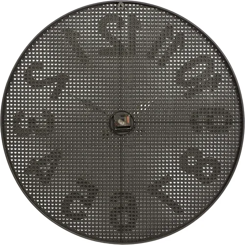Vista 8 de CosmoLiving by Cosmopolitan Reloj de pared de metal con números dorados, 32" x 1" x 32", negro