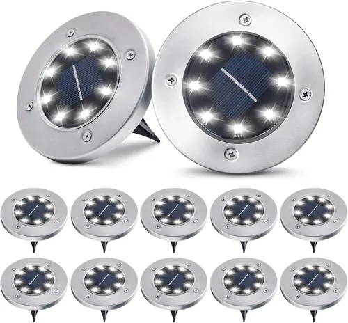 Vista 8 de Pozzolanas - Lote de 12 luces solares para suelo