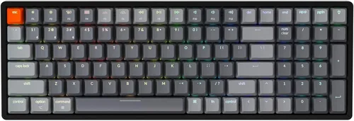 Vista 3 de Teclado mecánico Keychron K4 RGB intercambiable en caliente, teclado de computadora inalámbrico Bluetooth/USB con cable de diseño 96%