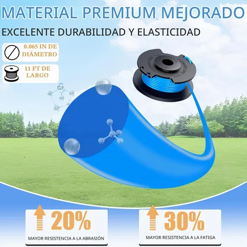Vista 3 de AC14RL3A - Carrete para recortadora de malezas Ryobi Weed Wacker, línea de recortadora de cuerda de 11 pies y 0.065 pulgadas para Ryobi Weed Eater