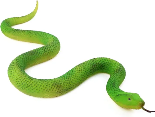 Vista 10 de SIENON Paquete de 2 juguetes realistas de serpientes falsas, figura de serpiente de goma suave para jardín, ahuyenta pájaros y ardillas, figuras