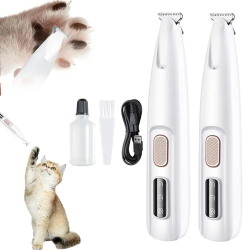 Vista 7 de Pet MicroPrecision - Recortadora de patas de perro con luz LED, afeitadora de pelo impermeable para perros y gatos, recargable e inalámbrica para 1