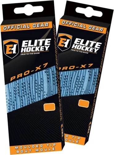 Vista 7 de Elite Hockey Pro X7 - Juego de 2 pares de cordones anchos de algodón para patinaje de hockey