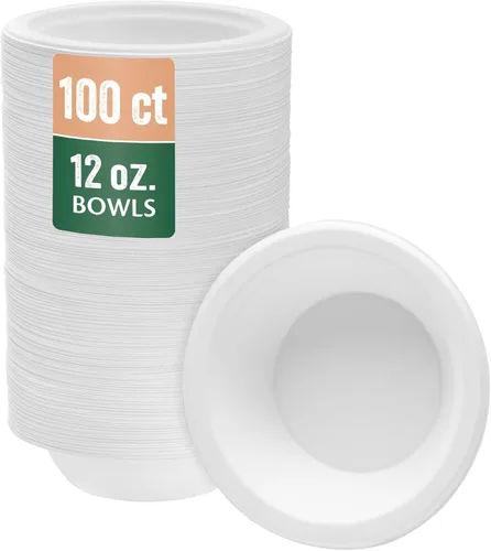 Vista 9 de Nicole Home Collection Platos de papel desechables compostables de 10 pulgadas, 100 % bagazo, biodegradables, ecológicos, caña de azúcar natural