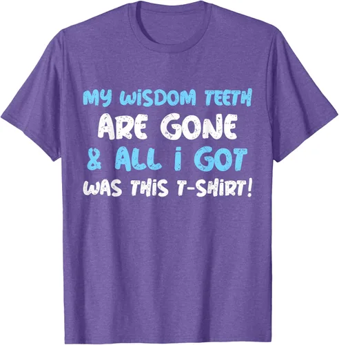 Vista 9 de My Wisdom Teeth Are Gone! Camiseta divertida de muelas del juicio, Negro