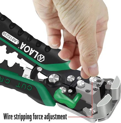 Vista 6 de LAOA Herramienta pelacables automática, pelacables autoajustable y engarzadora, cortador de alambre eléctrico 8-26 AWG para electricistas
