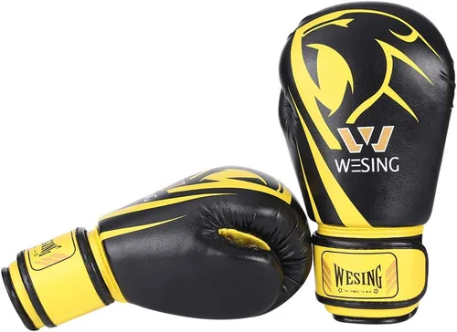 Vista 4 de Wesing - Guantes de boxeo profesionales para hombres y mujeres, guantes de boxeo para kickboxing, guantes de entrenamiento para adultos y niños