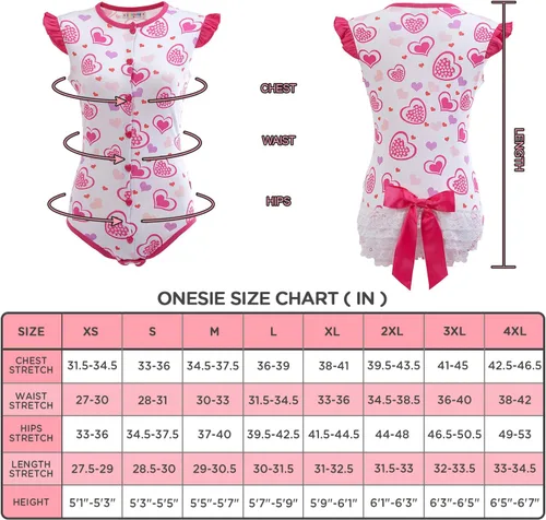 Vista 5 de Littleforbig Mameluco de algodón con estampado de corazones de princesa