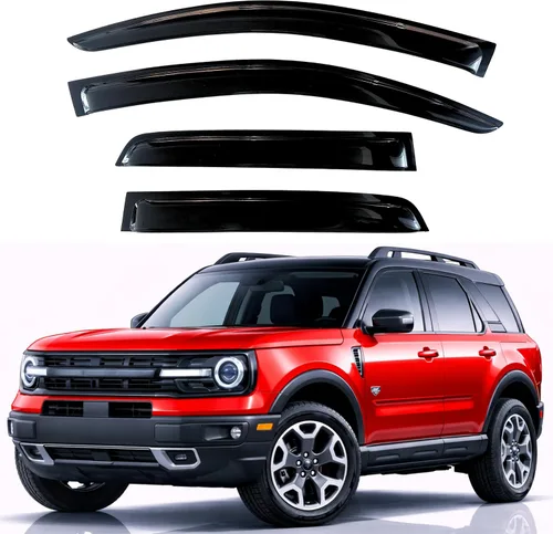 Vista 181 de KPY Protector de lluvia compatible con Ford Bronco 1980-1996, Ford F150 F250 F350, deflectores de ventilación lateral para visera de ventana